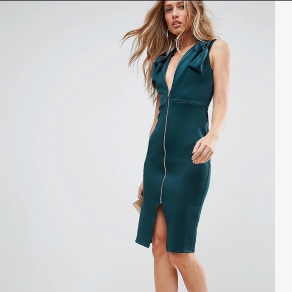 ASOS Dresses & Skirts - Forest Green Plunge Dress